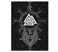 Viking Myth Wooden Jigsaw Puzzles for Adults 500 Piece Puzzle for Kids & Teens, Fun Educational Games for Family Game Night 55×41cm