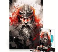 Viking Mythology 1000 Piece Jigsaw Puzzles Mind Challenge Toy High Precision Die Cut Amusing Challenge for Waiting Time (38x52cm)