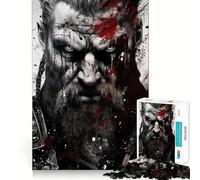 Viking Mythology Jigsaw 1000 Piece Mind Skill Play Stable Fit No Shifting Parts Enjoyable Pastime for Long Weekends (50x75cm)