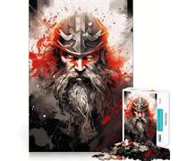 Viking Mythology Jigsaw Puzzle 1000 Pieces Cognitive Fun Play High Precision Die Cut Unique Gift for Stress Relief (38x26cm)