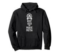 Viking Mythology - Keep Calm And Praise Freyja Norse Goddess Pullover Hoodie