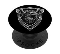 Viking Mythology Raven Norse Shield Warrior Art PopSockets Adhesive PopGrip