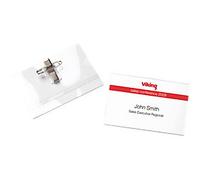 Viking Name Badge Combi clip 9 x 6 cm Plastic Pack of 25