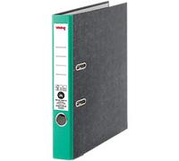 Viking Narrow Lever Arch File A4 50 mm Black, Green 2 Rings Cardboard Marbled Portrait