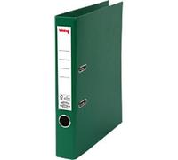 Viking Narrow Lever Arch File A4 50 mm Dark Green 2 Rings Plastic Matt Portrait