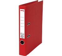 Viking Narrow Lever Arch File A4 50 mm Red 2 Rings Plastic Matt Portrait