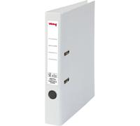 Viking Narrow Lever Arch File A4 50 mm White 2 Rings Plastic Matt Portrait