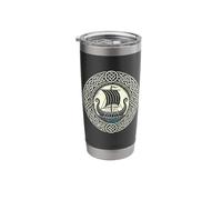 Viking Nordmann Boat Viking Ship at Sea Valhalla Stainless Steel Insulated Tumbler