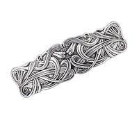 Viking Norse Hair Clip Celtic Knots Barrette Hairpin Irish Headwear Hair Jewelry for Women Ladies Gift - Silver