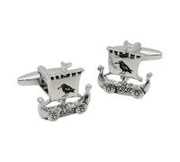Viking Norse Longship Cufflinks Presented in a Gift Box