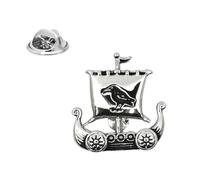 Viking Norse Longship Lapel Pin Badge 20 x 20mm