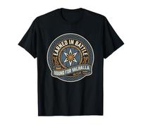 Viking Norse Mythology Valhalla Shield Warrior Design T-Shirt