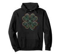 Viking Norse St Patrick's Shamrock Celtic Retro Knotwork Pullover Hoodie