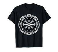 Viking Norse Vegvisir Compass with Ancient Runes Circle T-Shirt