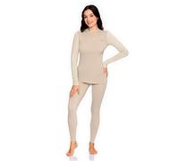 Viking Novena Long Sleeve Base Layer Set Beige L Woman