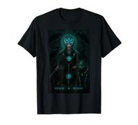 Viking Odin Hugin & Munin Vegvisir Viking Gifts Wolf T-Shirt