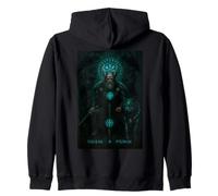 Viking Odin Hugin & Munin Vegvisir Viking Gifts Wolf Zip Hoodie