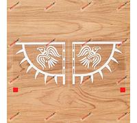 Viking Odin Raven Decal Sticker Vinyl Sun Norse - Mirror Images Reversed - Pair White, 10.2cm - for Car Boat Laptop 01261A