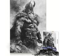 Viking on The Battlefield 1000 Piece Jigsaw Puzzles for Adults Jigsaw Brain Wellness Calm Recreation Perfect Lock Festive Gift (38x52cm)