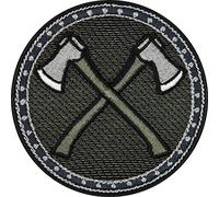 Viking Patches Iron on Viking Axe Viking Accessories for Men/Women | Heavy Metal Patches Iron on Viking Tactical Morale Patches for Viking Costume Men | 75x75 mm