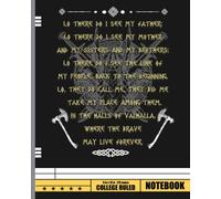 Viking Prayer Before the Battle Notebook: Viking Valknut Design Artwork - College Ruled Paper - 8x10 - 120 Pages