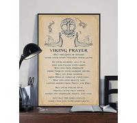 Viking Prayer Metal Signs Vintage Home Wall Decor Viking Tin Posters Cafe Bar Living Room Bathroom Kitchen Home Art Wall Decor Plaque Metal Tin Vintage Sign Funny Wall Art Sign 8x12 Inch