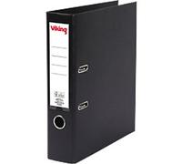 Viking Premium Wide Lever Arch File A4 75 mm Black 2 Rings Plastic Matt Portrait