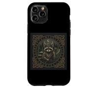 Viking Raccoon Axe Warrior Celtic Rune Forest Case for iPhone 11 Pro