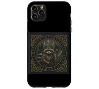 Viking Raccoon Axe Warrior Celtic Rune Forest Case for iPhone 11 Pro Max