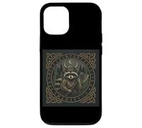 Viking Raccoon Axe Warrior Celtic Rune Forest Case for iPhone 12/12 Pro