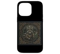 Viking Raccoon Axe Warrior Celtic Rune Forest Case for iPhone 14 Pro Max