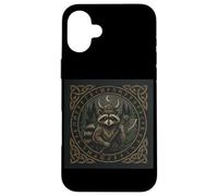 Viking Raccoon Axe Warrior Celtic Rune Forest Case for iPhone 16 Plus