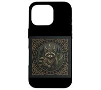 Viking Raccoon Axe Warrior Celtic Rune Forest Case for iPhone 16 Pro