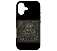 Viking Raccoon Axe Warrior Celtic Rune Forest Case for iPhone 17