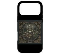 Viking Raccoon Axe Warrior Celtic Rune Forest Case for iPhone 17 Pro Max