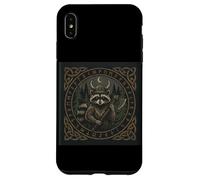 Viking Raccoon Axe Warrior Celtic Rune Forest Case for iPhone XS Max