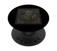 Viking Raccoon Axe Warrior Celtic Rune Forest PopSockets Adhesive PopGrip
