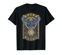 Viking Raven Honor Vintage Honour Runes Norse Mythology Value Graphic T-Shirt