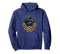 Viking Raven Huginn & Muninn Norse Celtic Retro Mystical Pullover Hoodie