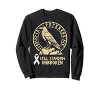 Viking Raven Lung Cancer - Norse Still Standing Unbroken Sweatshirt