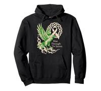Viking Raven Lung Cancer - Rise Through The Storm - Cancer Pullover Hoodie