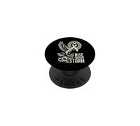 Viking Raven Lung Cancer - Rise Through The Storm - Norse PopSockets Adhesive PopGrip