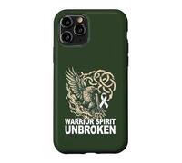 Viking Raven Lung Cancer - Warrior Spirit Unbroken - Cancer Case for iPhone 11 Pro