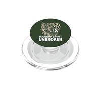 Viking Raven Lung Cancer - Warrior Spirit Unbroken - Cancer PopSockets PopGrip for MagSafe