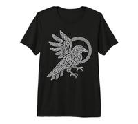 Viking Raven Vegvisir Compass Norse Rune Symbol Valhalla Premium T-Shirt