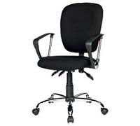 Viking Realspace Atlas Office Chair Synchro Tilt Fabric Fixed Armrest Height-Adjustable Seat Black 110 kg