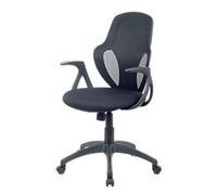 Viking Realspace Austin Office Chair Basic Tilt Mesh, Fabric Fixed Armrest Height-Adjustable Seat Black 110 kg