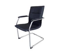 Viking Realspace Baker Visitor Chair Bonded leather Fixed Armrest Black 110 kg