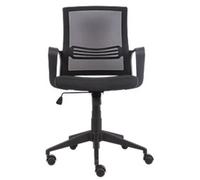 Viking Realspace Espoo Office Chair Basic Tilt Mesh, Fabric Fixed Armrest Height-Adjustable Seat Black 110 kg