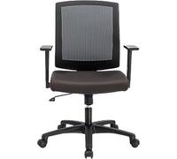 Viking Realspace Karl Economy Office Chair Basic Tilt Mesh, Fabric Fixed Armrest Height-Adjustable Seat Black 110 kg MC1002C